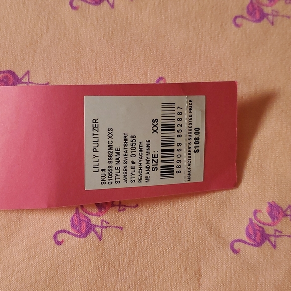 Lilly Pulitzer Jansen flamingo sweatshirt Me and my minnie - Picture 3 of 3